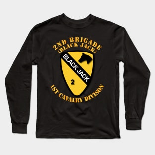 2nd Brigade - 1st Cav Div - Black Jack Offset Long Sleeve T-Shirt